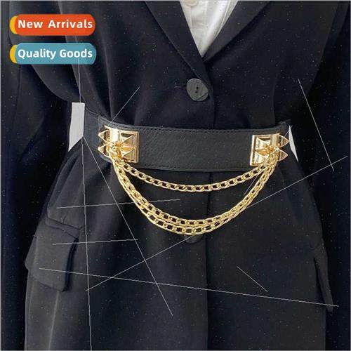 Fashion chain thin belt female metal tight elastic narrow be