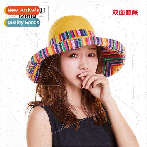 Ethnic wind double-sided beach hat summer ladies travel suns