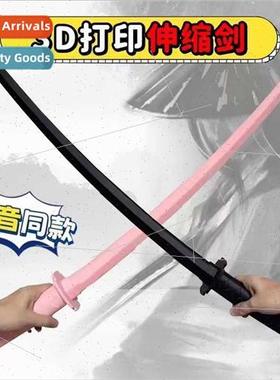 3d printed samurai retractable flinging sword auto straight