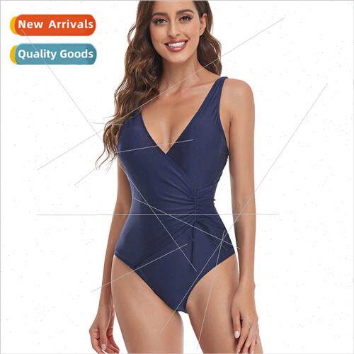 2023 Europe Outer ngle V-Neck Bikini Swimsu Women One-Piece
