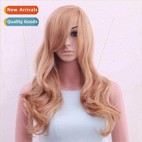 wig female long hair big wave curly hair high temperature si