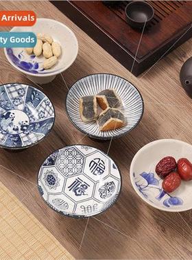 Chinese blue whe tea point plate high fru plate Chinese rest