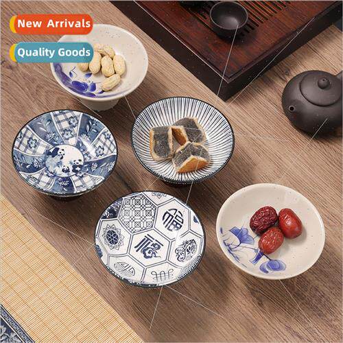 Chinese blue whe tea point plate high fru plate Chinese rest