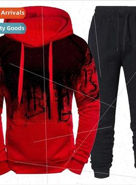 Men's Tracksu Sets Autumn Winter Hooded Sweatshirt 2 Pie