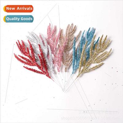 Duo  PE single-sided fine five-k gold dust leaves Christmas