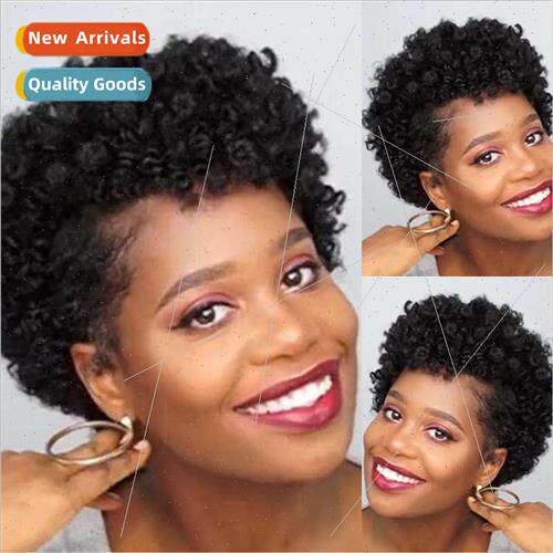 Wigs African Women Chemical Fiber Head Covers Black Short Cu