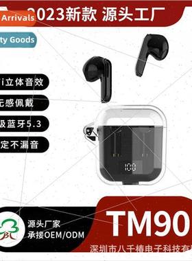 Hot transparent shell bluetooth headset TM90 half in-ear dig