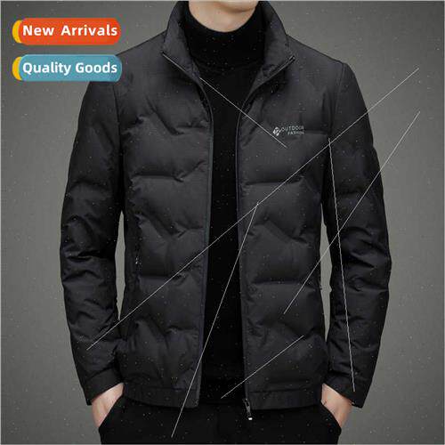 ght down jacket men middle-aged casual short 2023 winter new