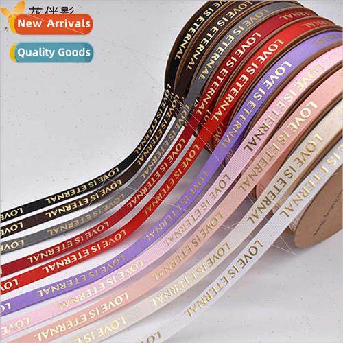1cm Hot Stamping English Threaded Ribbon Sash Ribbon Ribbon