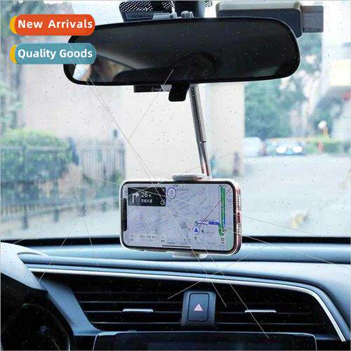 Car Rearview Mirror Cell Phone Holder Multi-functional inter