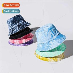 spring dye double women summer cotton hat fisherman tie New