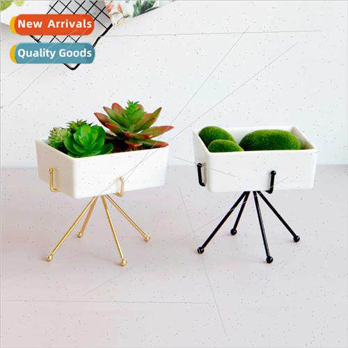 simple rectangular iron frame ceramic combination desktop su