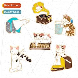 kten brooch meow personaly costume cute star badge cartoon