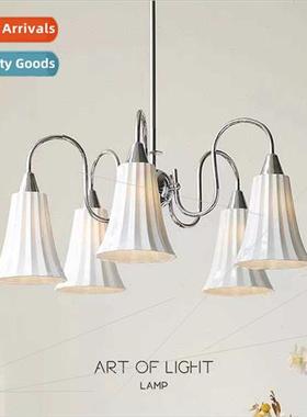 New French antique chandelier villa simple ceramic lamp art