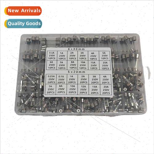 24 kinds 360pcs box 5*20 6*30mm glass fuse block 0.25A-20A