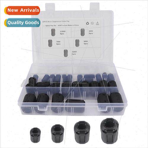 30pcs Multi-ze Snap-on Anti-Interference Degaussing Ring cke