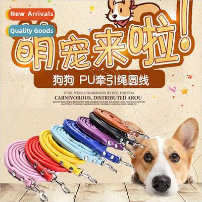 PU Leather Pet Leash Walking Dog Leash Dog Leash Round Leash
