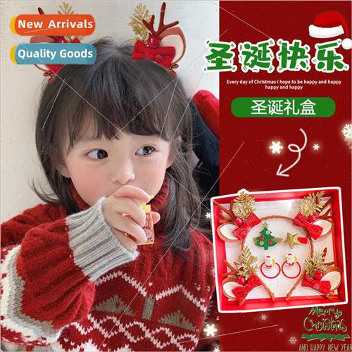 Christmas hair accessories 7pcs set children cute hair clips