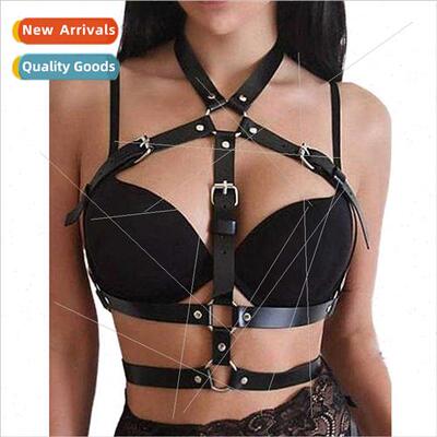 Erotic Leather Bondage Clothes Belt Clothes Corset Hollowed