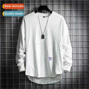 sleeved col winter solid neck round long men new Autumn 2023