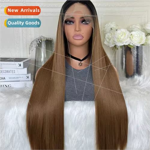 Wigs Europe Ladies 13*4*1T Front Lace Chemical Fiber Head Co