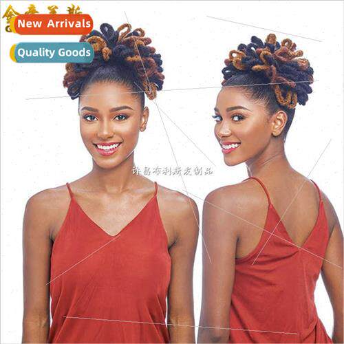dread loc chig african chemical fiber dirty braid hair bun h
