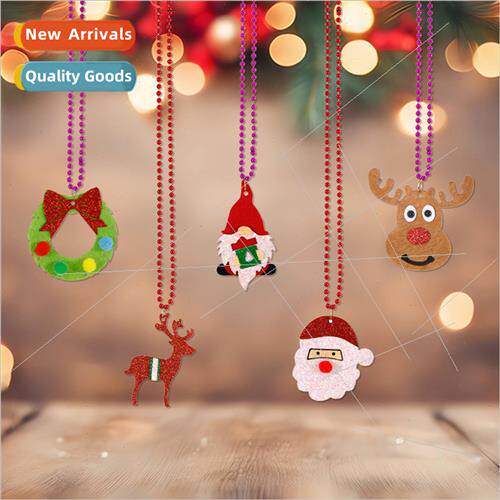 New childrens Christmas necklace Christmas stocking snowflak