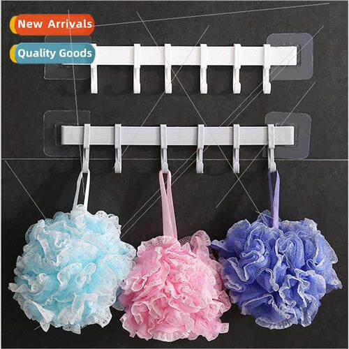 Room Hook Shelf No Punch Pole Hangers Adhesive Bathroom Bath