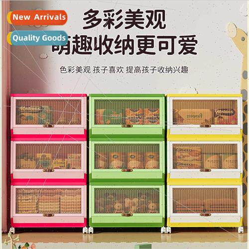 mple children side-opening storage box wh wheels foldable ch