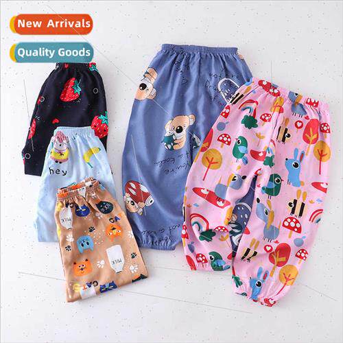 2023 children anti-mosquo pants girls summer lantern pants c