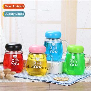 Creative opening glass cup moe rabb cup gift advertising cup