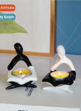 Creative Candle Holder Resin Character Abstract Candle Cup C