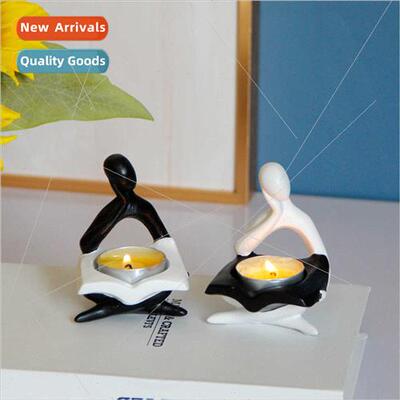 Creative Candle Holder Resin Character Abstract Candle Cup C