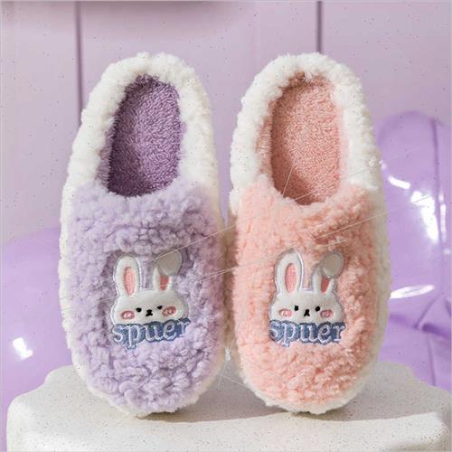 new thick bottom cotton slippers stepping on sense home slip图片