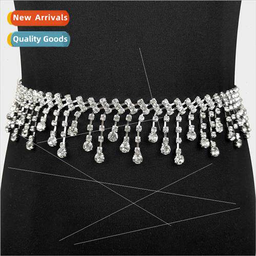 Belly dance waist chain tassel drizzle diamond chain rhinest