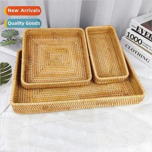 desktop tray storage basket bas Vietnam woven rattan