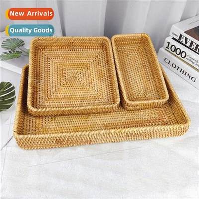 Vietnam rattan tray desktop storage basket woven storage bas