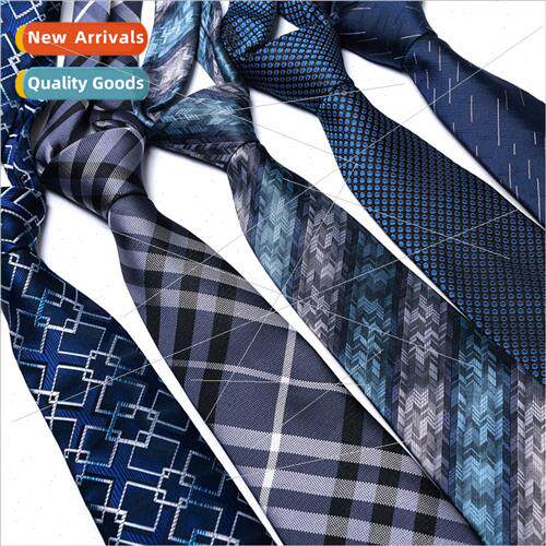 Men polyester silk tie plaid solid color year-round variety