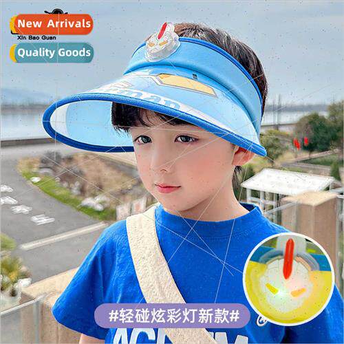 1070 summer children hats boys large brim sunshade hat carto