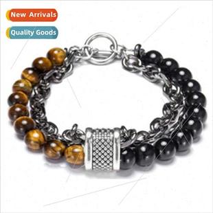 Europe Uned States frosted mapstone men bracelets beaded met