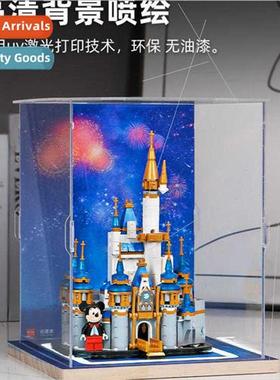 Puzzle scene mini castle acrylic display box transparent dus