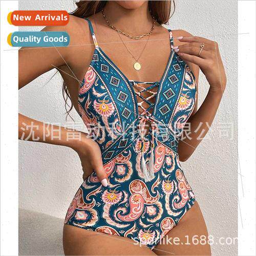 Classic strappy tassel fringe hollow backless one-piece halt
