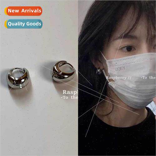 New retro industrial smooth earrings ins girls hundred wh mi
