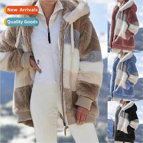2022 Women Winter Plus ze Long Teddy Jacket Warm Thick Fle