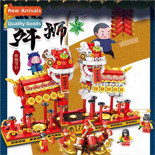 610007 Chinese New Year on Dragon Dance Children Building Bl