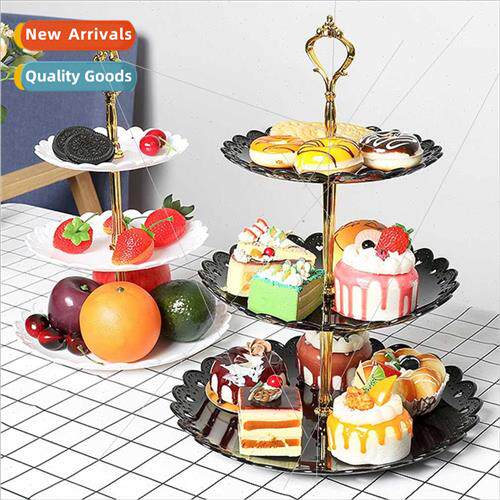- living room three-layer fru plate wedding cake plate cake