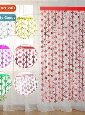 2023 Christmas new 2 meters snowflake rain curtain venue bac