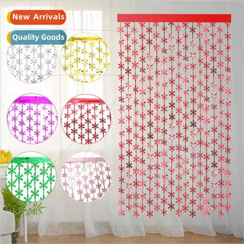 2023 Christmas new 2 meters snowflake rain curtain venue bac