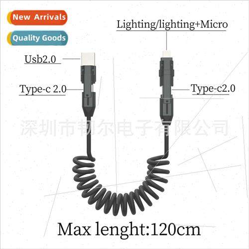 2024 new TYPE-C240W 6-in-1 6in1  Apple 15 car stowage fast c