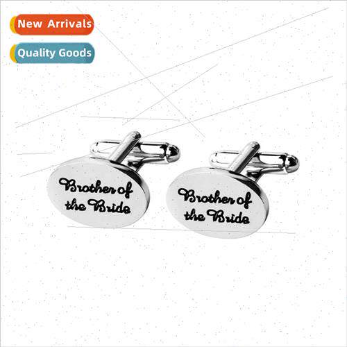New Letter Cufflinks Brother Bride Men Wedding Cufflinks